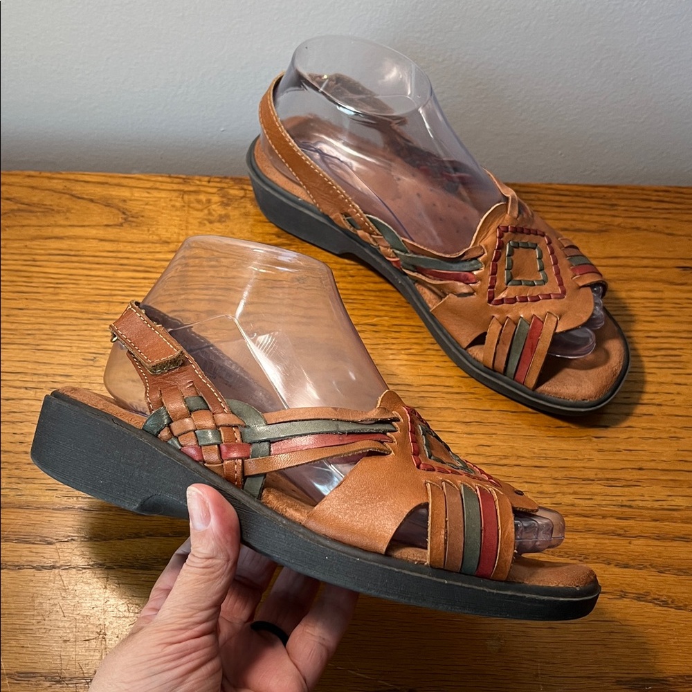 Dr. Scholl's Huarache Colorful Leather Sandals Size 7.5